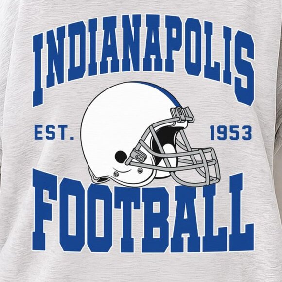 Indianapolis Football Style Crewneck Sweatshirt 17 - Picture 2 of 6